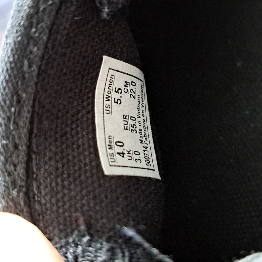 Vans Slip On Mono Black Smooth Leather Classic Sneakers VG- US 5.5 - Picture 3 of 16